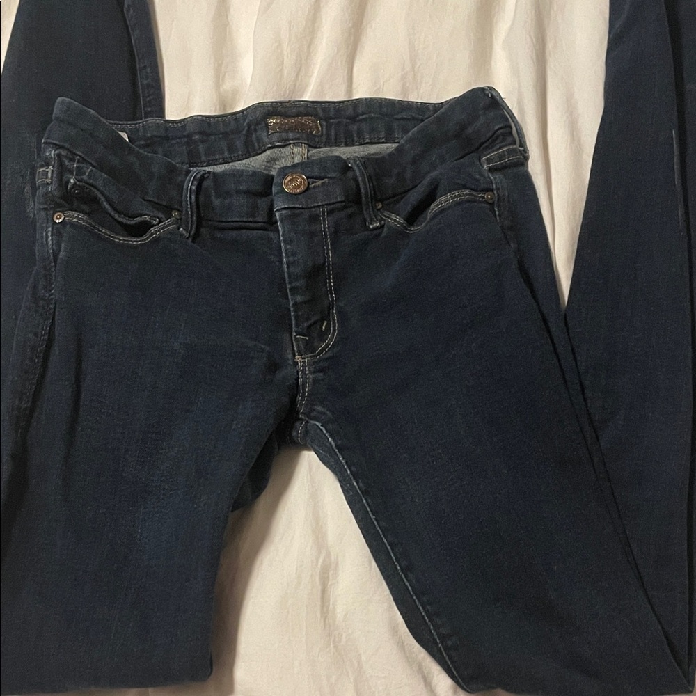 MOTHER Dark Blue Skinny Jeans